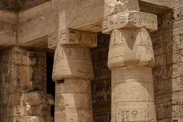 columns in a temple in Egypt