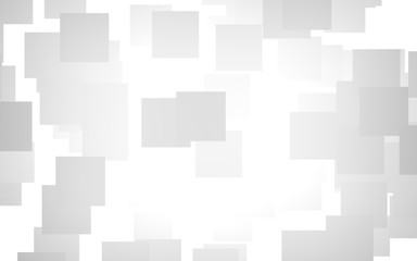 White abstract background. Misty backdrop with grey squares. 3D illustration
