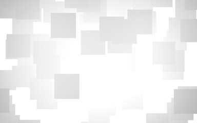 White abstract background. Misty backdrop with grey squares. 3D illustration