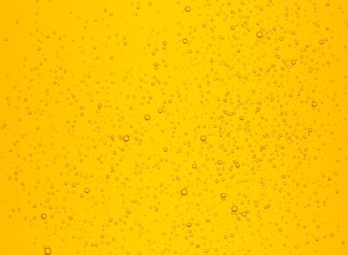 Lager beer with bubbles vector background. Cold carbonated drink, sparkling lemonade illustration concept.