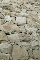 Japanese traditional stone wall. This technique is called “Kirikomi hagi” “Ran zumi” “Tani zumi” “Sanki zumi” in Japan.
