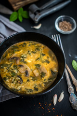 Creamy Spinach and Mushroom Soup