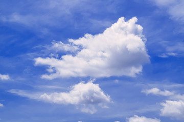 Beautiful clouds with blue sky background.