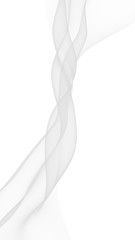 White abstract background. Fluttering white scarf. Waving on wind white fubric. 3D illustration