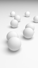 White abstract background. Lowpoly backdrop. Crumpled paper. 3D illustration