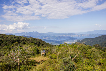 Angra dos Reis seen from the top of the Serra do Mar lookout in the serra da bocaina in sao paulo