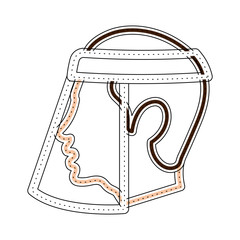 Man with a safety visor