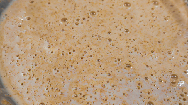 Dutch mini pancake flour liquid ready for cook