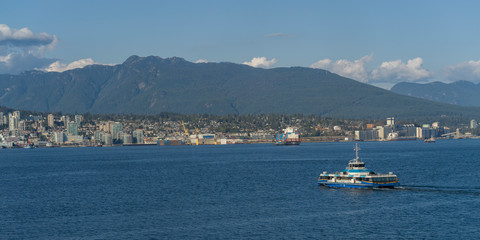 Seabus on Burrard Inlet, Vancouver, Lower Mainland, British Columbia, Canada