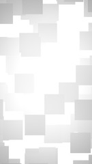 White abstract background. Misty backdrop with grey squares. 3D illustration