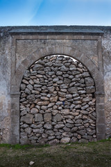 Gate barred with stones, Morocco