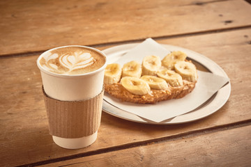 Sourdough Toast with Banana & Coffee