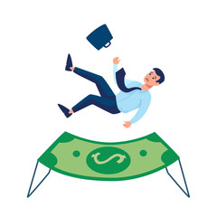 The insurance company provides protection. Financial support for laid-off workers, small businesses, people who were left without money at time of the crisis in economy. A airbag, Vector flat isolated