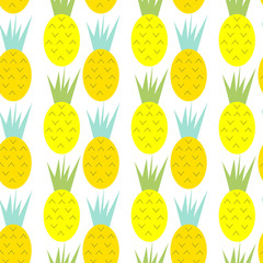 Seamless Pattern with Pineapples.Vector texture for textile, wrapping, wallpapers and other surfaces.
