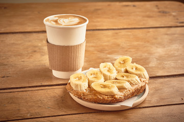 Sourdough Toast with Banana & Coffee