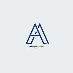 double letter a uppercase logo for company