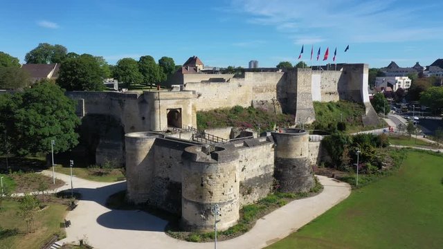 Caen Castle - 1060, William of Normandy established a new stronghold in Caen. Chateau de Caen castle in the Norman town of Caen in the Calvados departement in Basse Normandie. Normandy, France