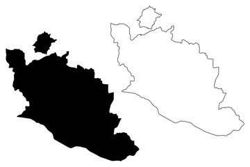 Vaucluse Department (France, French Republic, Provence-Alpes-Cote dAzur region) map vector illustration, scribble sketch Vauclusa map