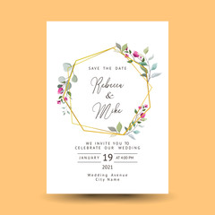 beautiful set of decorative greeting card or invitation with floral design