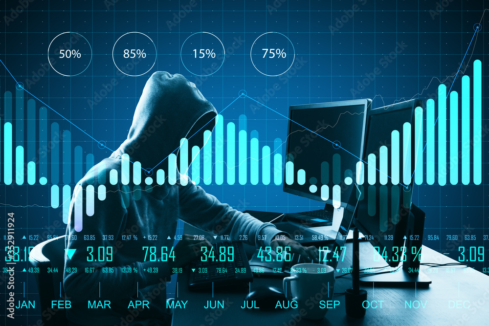 Poster Malware and hacking concept