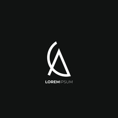 letter A logo monogram isolated company identity branding