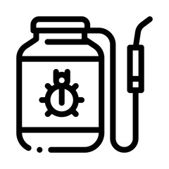 portable poison tank for beetles icon vector. portable poison tank for beetles sign. isolated contour symbol illustration