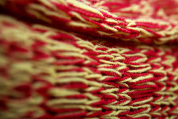 Detail of the handmade knitting texture