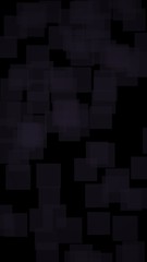 Black abstract background. Backdrop with grey squares. Vertical orientation. 3D illustration