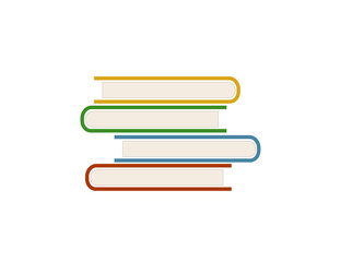 Vector icon of books. Knowledge, education and science. Alphabet, ABC, hornbook