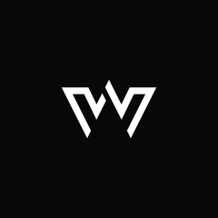  Professional Innovative Initial WA logo and AW logo. Letter W WW Minimal elegant Monogram. Premium Business Artistic Alphabet symbol and sign