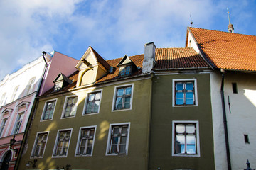TALLINN, ESTONIA ,Building in the old town, famous landmarks