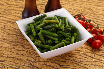 Green beans in the bowl