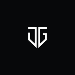  Professional Innovative Initial JG logo and GJ logo. Letter GJ JG Minimal elegant Monogram. Premium Business Artistic Alphabet symbol and sign