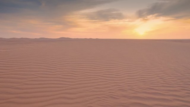 Sahara desert sunset hyper zoom timelapse, Morocco