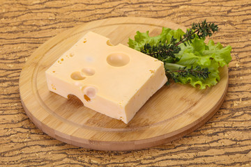 Maasdam cheese brick