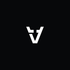  Professional Innovative Initial VT logo and TV logo. Letter VT TV Minimal elegant Monogram. Premium Business Artistic Alphabet symbol and sign
