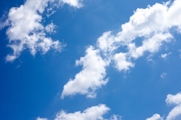 fluffy cloud in the blue sky, nature background concept
