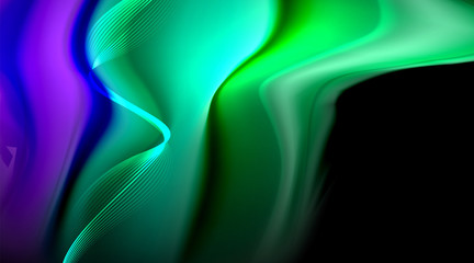 Liquid colors fluid gradients on black background