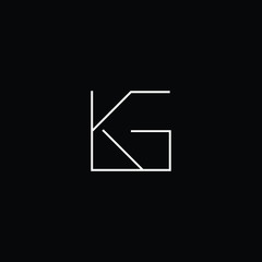  Professional Innovative Initial KG logo and GK logo. Letter KS LOGO AND SK LOGO Minimal elegant Monogram. Premium Business Artistic Alphabet symbol and sign