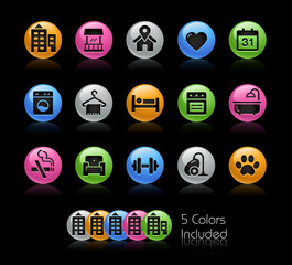 Hotel and Rentals Icons 2 of 2 // Gelcolor Series