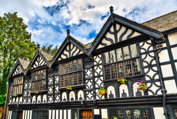 Traditional English Tudor architecture house in Chester, England
