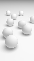 White abstract background. Lowpoly backdrop. Crumpled paper. 3D illustration