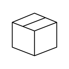 Delivery box line style icon vector design