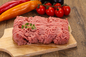 Raw turkey minced meat