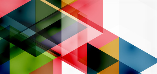 Geometric abstract background, mosaic triangle and hexagon shapes. Trendy abstract layout template for business or technology presentation, internet poster or web brochure cover, wallpaper