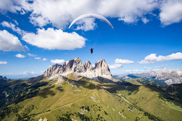 Paraglider from the Follow-me perspective