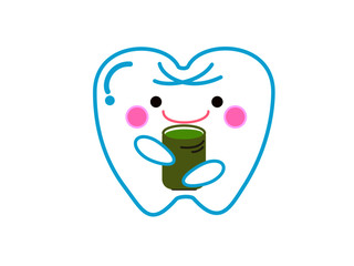 緑茶を飲む歯