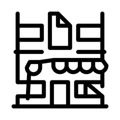 residential building for restoration icon vector. residential building for restoration sign. isolated contour symbol illustration