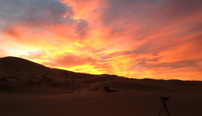 Plakat sunset in the desert
