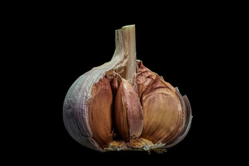 macro and detail of a natural garlic